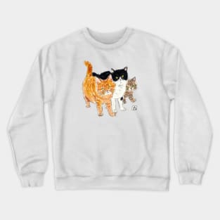 3 cute cats Crewneck Sweatshirt